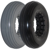 The 7 x 2 inch (180 x 50) multi-rib urethane wheelchair tire provides a smooth comfortable ride and the solid ribbed urethane provides a flat free tire.